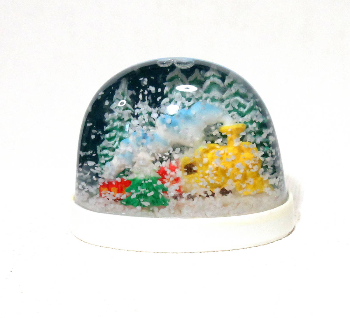  retro pretty winter forest. middle steam locomotiv SL snow dome snow glove Steam Locomotive/ Christmas / interior ornament 