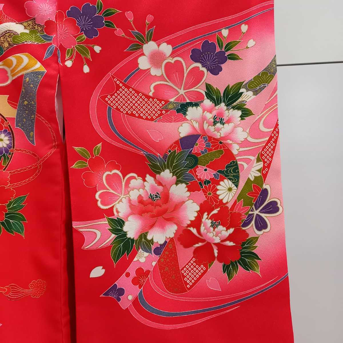 (. женщина 2)[ магазин скидка вверх товар ]. три . праздничная одежда первый три . девочка красный цвет цветок мир рисунок тамбурин без тарелочек рука . кимоно церемония Event 210122.