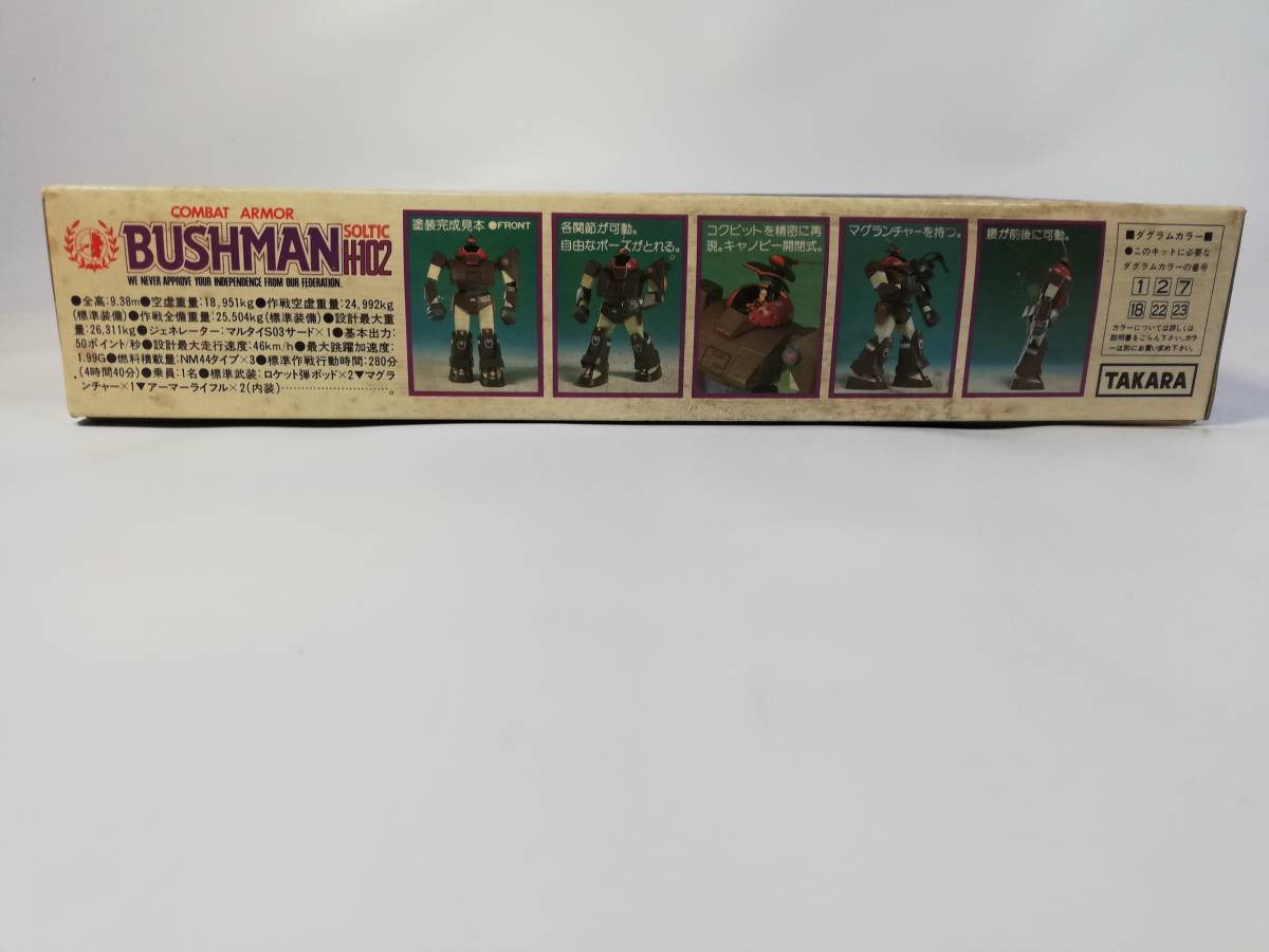 1/72 bush man H-102 light box instructions 2 sheets barcode less Taiyou no Kiba Dougram Takara used long-term storage not yet constructed plastic model rare out of print at that time mono 