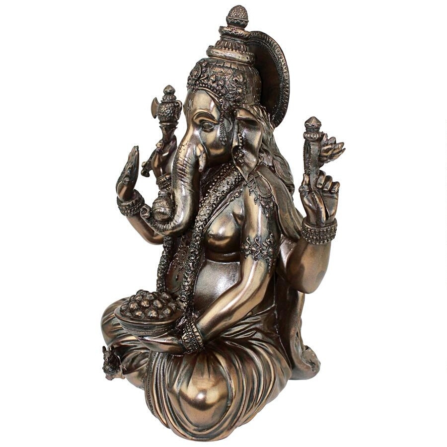 超可爱 ガネーシャ座像 ヒンズー教神話神像エスニックインド置物工芸 