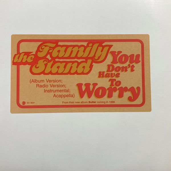 12inchレコード　 THE FAMILY STAND / YOU DON'T HAVE TO WORRY_画像1