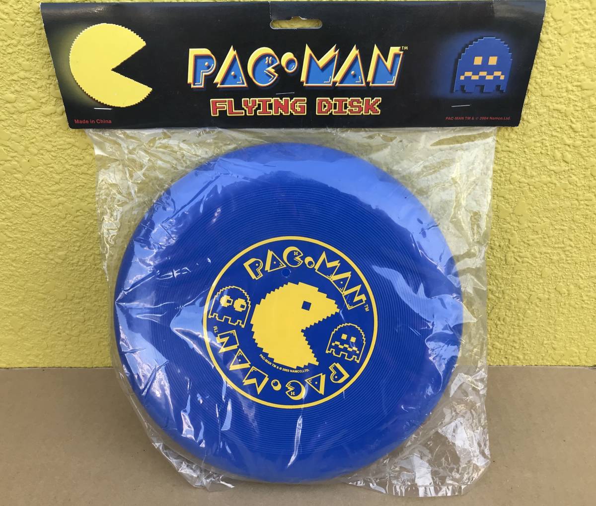 海外正規品 ナムコ公式 パックマン NAMCO PACMAN フライングディスク FLYING DISK フリスビー 新品未使用 青 ブルー ドット レトロゲーム_画像1