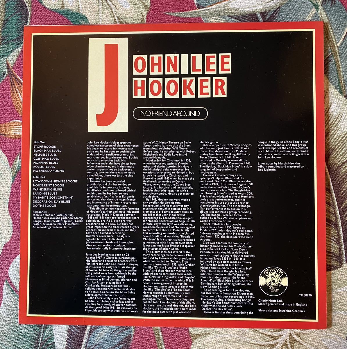 John Lee Hooker LP No Friend Around Charly Records_画像2