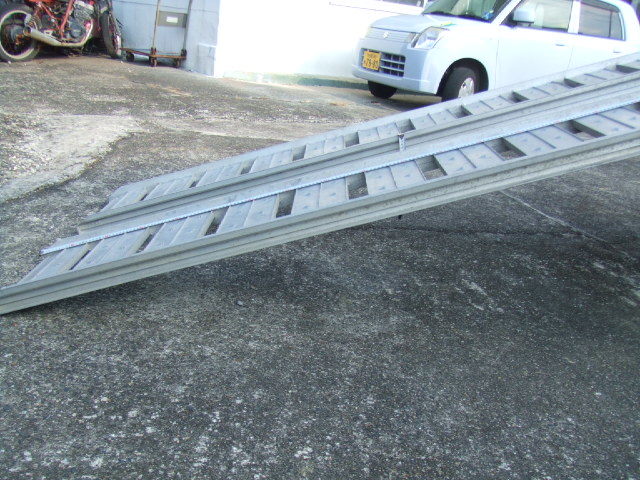  aluminium bridge, road board, total length 211cm, overall width 34cm, thickness 6cm, maximum load 1 collection,0,5 ton, bend less, 2 ps, superior article, beautiful goods 