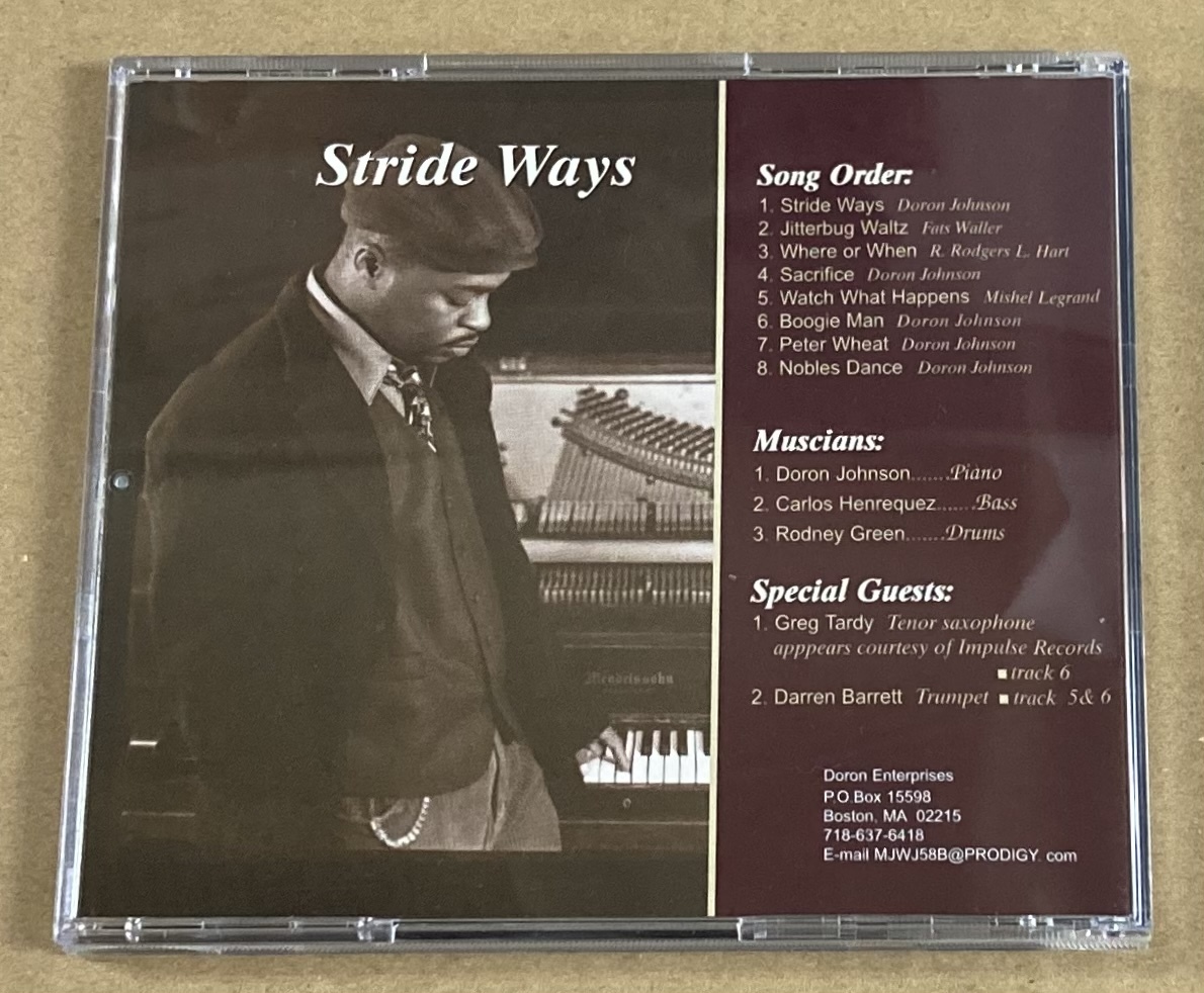 【CD】RICHARD DORON JOHNSON／STRIDE WAYS《輸入盤》リチャード ドロン ジョンソン《1999年 ピアノトリオ》_画像2