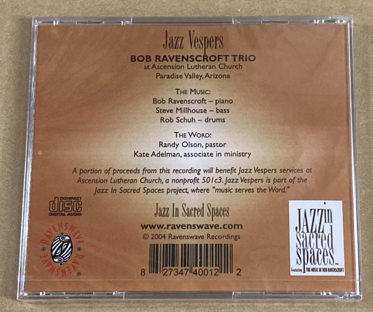 【CD】BOB RAVENSCROFT／JAZZ VESPERS《輸入盤》ボブ レーベンスクロフト《2004年 エヴァンス直系 ピアノトリオ》_画像2