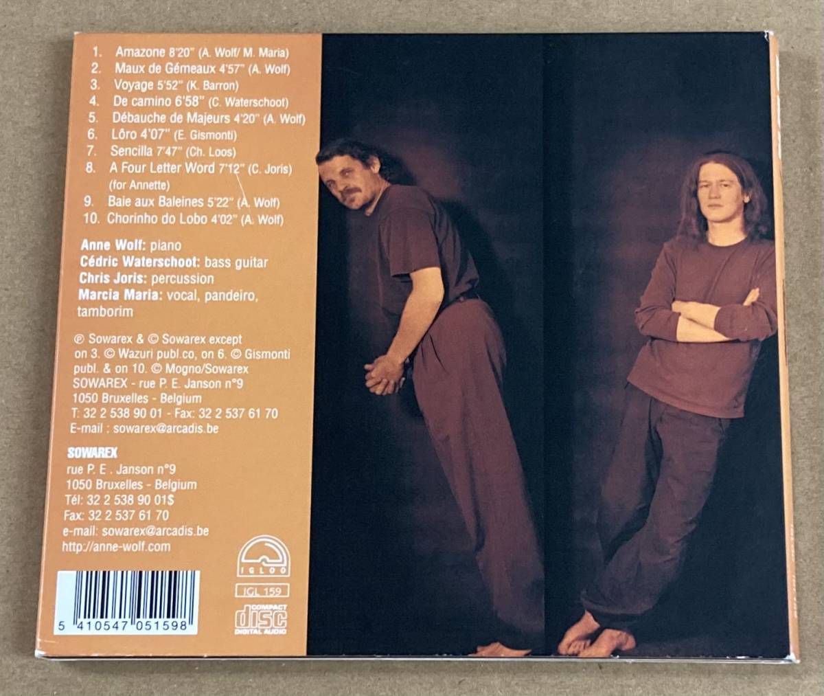 【CD】ANNE WOLF／AMAZONE《輸入盤》アン ウルフ《2001年 ベルギー ピアノトリオ》_画像2