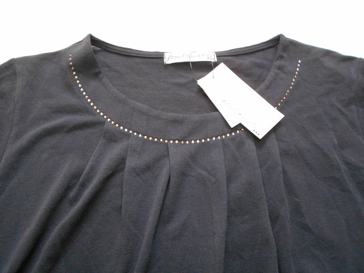 ( unused new goods free shipping!) fantasista fan taji start navy cotton tunic ( tag attaching navy blue rhinestone ... easy )