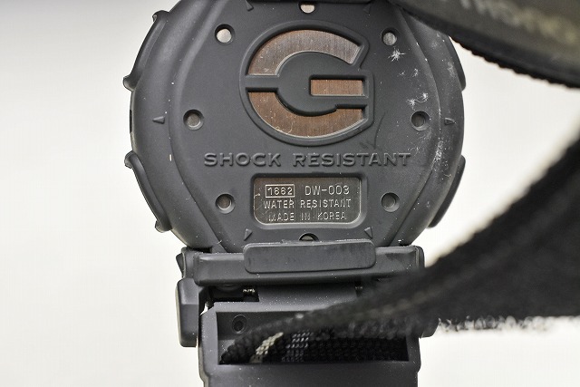 【CASIO カシオ G-SHOCK】nexax ネグザクス 黒 DW-003C-1T クラブバージョン 1997 ダギング モノトーン 説明書付き ケース付き_画像6