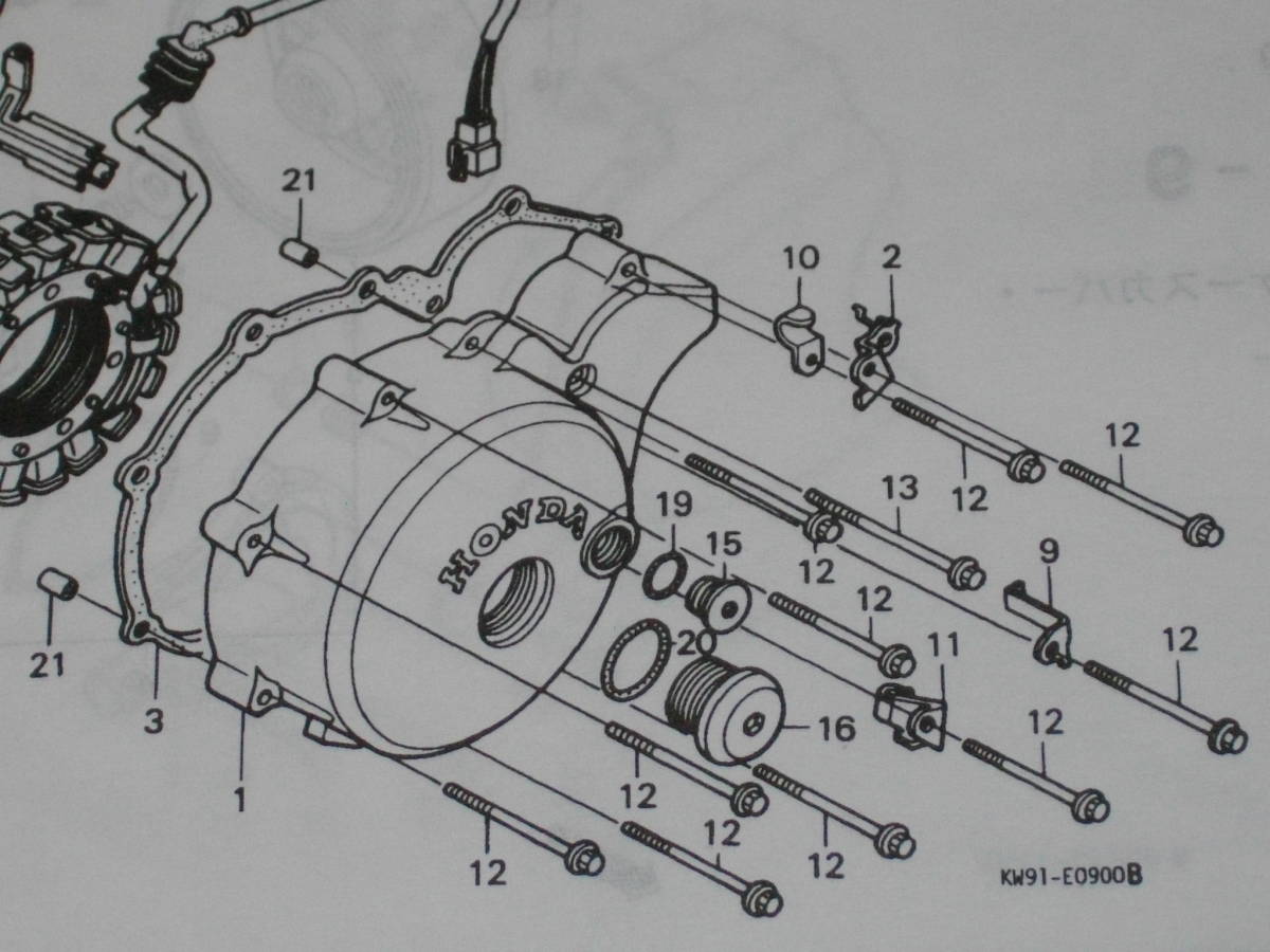 左クランクケースキャップＯリングセット ST08 スティード400 NC26 NC37 シャドウ400 NC34 ホンダ 純正新品_19番、20番