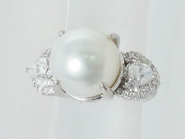 清水屋《送料無料》パール/約11mm ダイヤモンド/0.70ct プラチナ