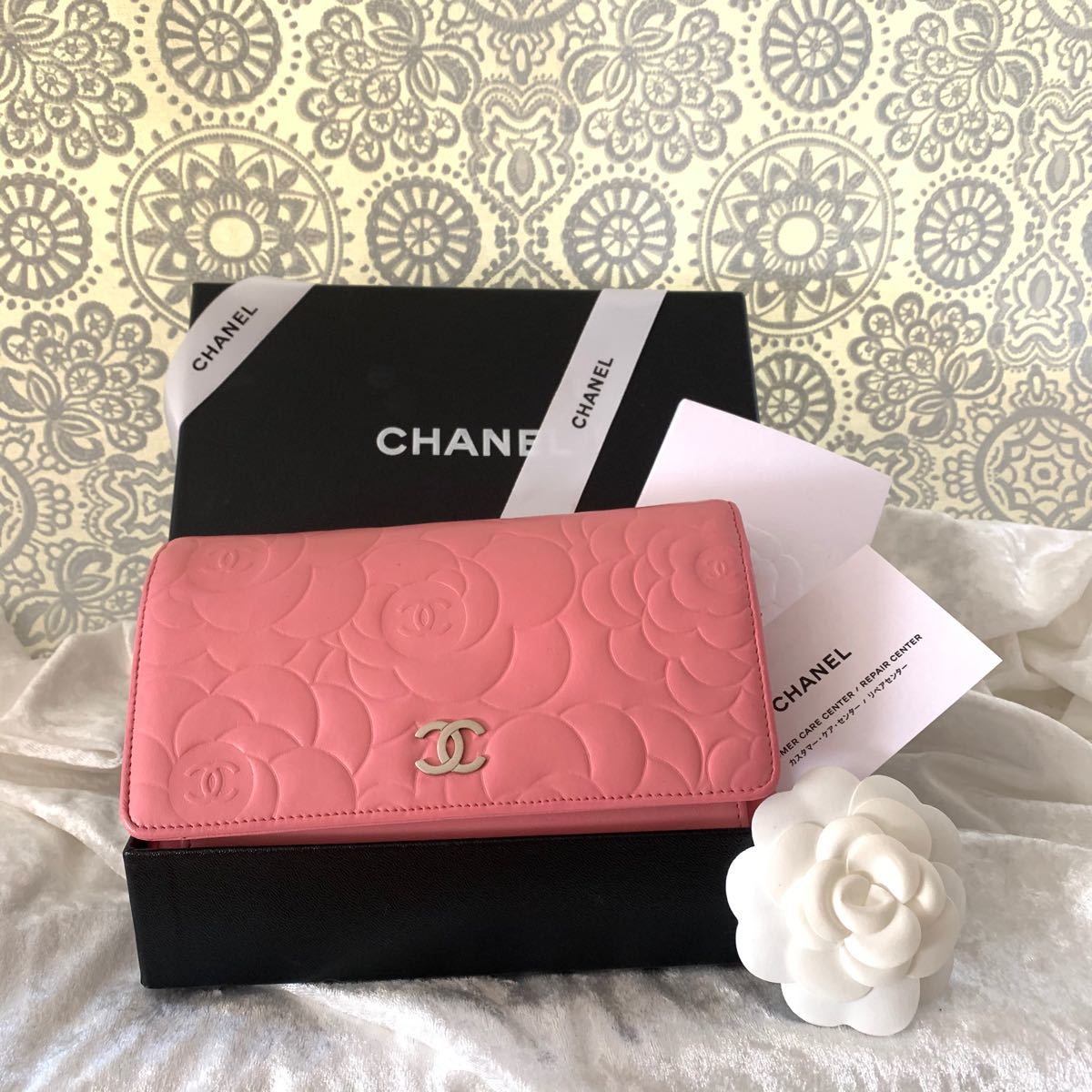 CHANEL シャネル カメリア ピンク 長財布 超美品