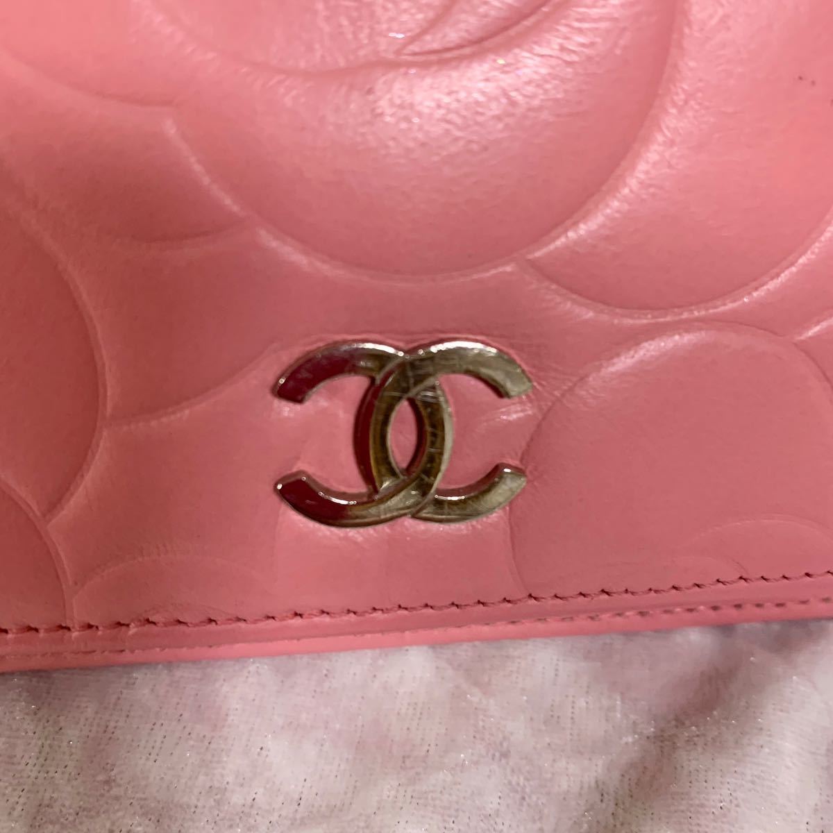 CHANEL シャネル カメリア ピンク 長財布 超美品