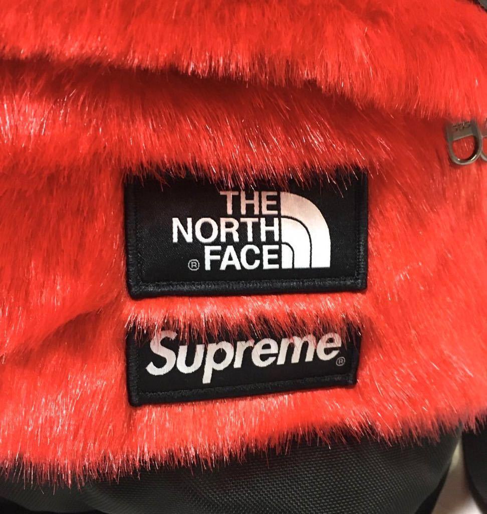 【新品タグ付き】20FW Supreme×The North Face シュプリーム×ノースフェイス ファーバックパック 赤 リュック メンズ レディース 限定_画像4