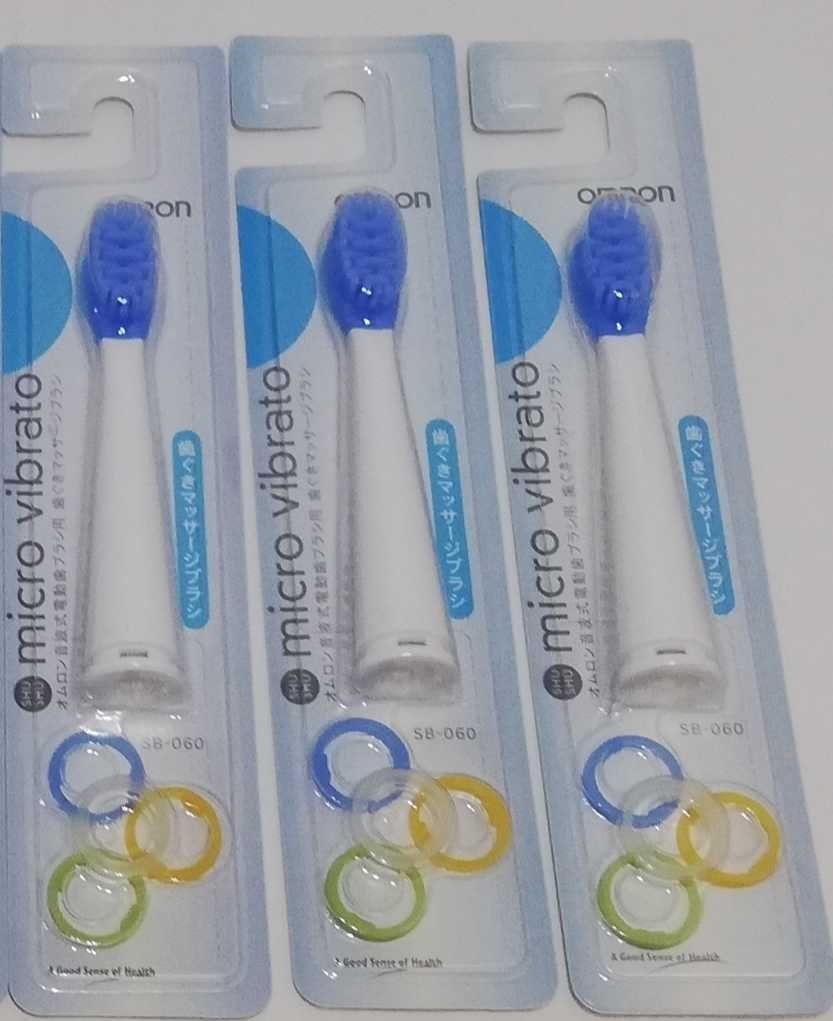 新品 OMRON オムロン 音波式電動歯ブラシ用 替えブラシ歯ぐきマッサージブラシ SB-060 3個