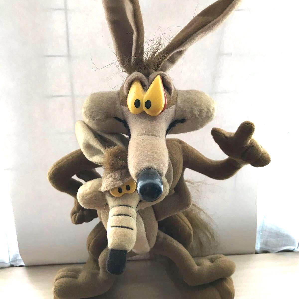 ルーニーテューンズキャラクター ワイリーコヨーテ大小親子ぬいぐるみセット