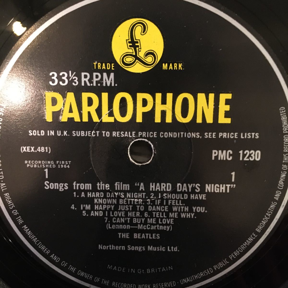 LP The Beatles / A Hard Days Night UK mono / PMC 1230 / UK