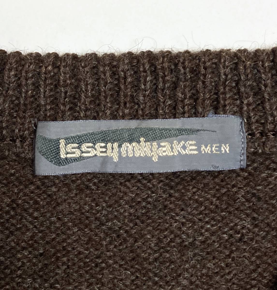 80s 筆タグ ISSEY MIYAKE MEN KNIT CARDIGAN-