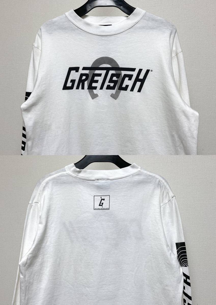 GRETSCH グレッチ ロゴ 長袖 カットソー Tシャツ ロンT 90s 00s ギター 楽器 バンド ビンテージの画像5