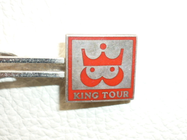■希少 美品 非売品 1960年代！京王観光 KING TOUR（キングツアー） 純銀と七宝（赤）製 ネクタイピン