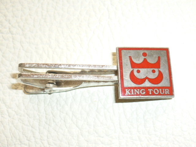 ■希少 美品 非売品 1960年代！京王観光 KING TOUR（キングツアー） 純銀と七宝（赤）製 ネクタイピン