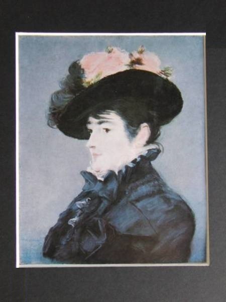 EDOUARD MANET、Mme.Martin en Chapeau noir garni de Roses、海外版超希少レゾネ、新品額装付、送料込み、y321_画像3