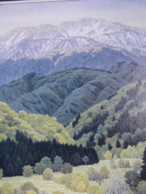  Narita ..,[ mountain ..], rare book of paintings in print .., condition excellent, new goods high class frame attaching, free shipping, Western films oil painting japanese painter,arte