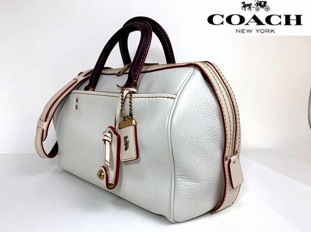  ultimate beautiful goods * free shipping * Coach COACH low gsa che ru pebble leather 2Way shoulder bag handbag *
