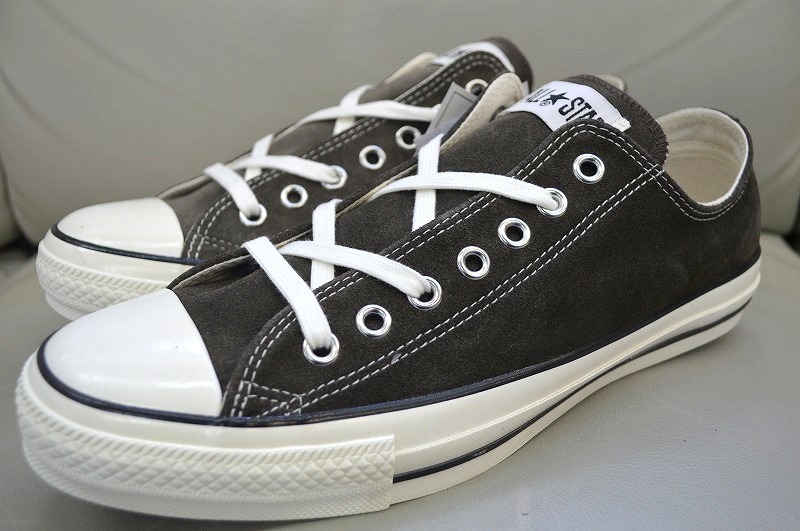 新品未使用 CONVERSE コンバース SUEDE ALL STAR US OX U.S. ORIGINATOR スエード レザー 1CL709 チャコール 12,100円 27.5センチ_画像1