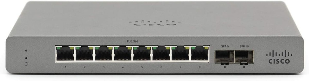 Cisco Meraki Go スイッチングハブ 8ポート 3ピンプラグ　PoE給電対応　【Amazon.co.jp 限定】