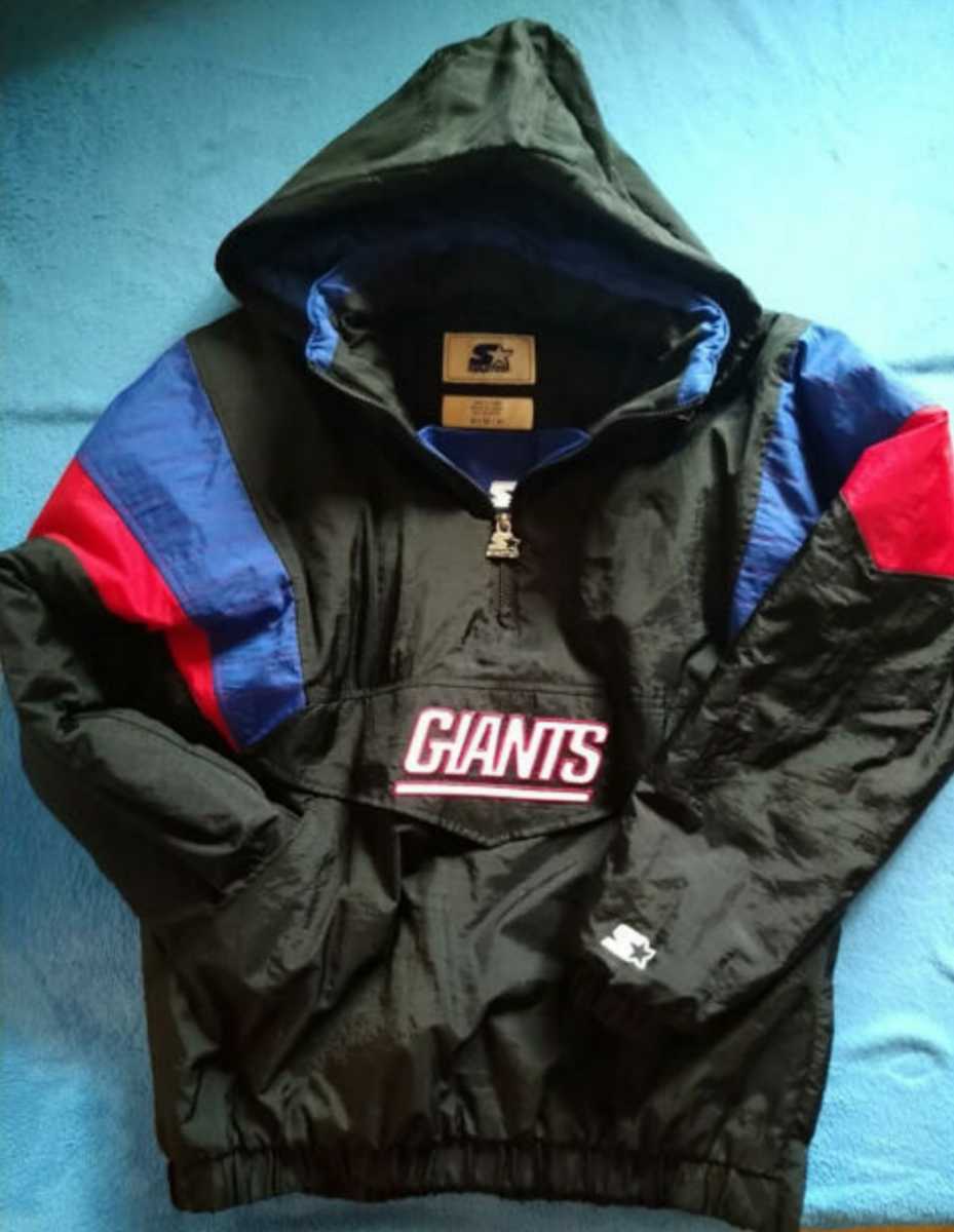 美品 NFL GIANTS ジャイアンツ スターター社製 ハーフジップジャケット M