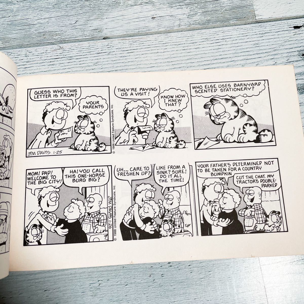 80 годы Vintage Garfild Garfield American Comics Jim *tei винт 