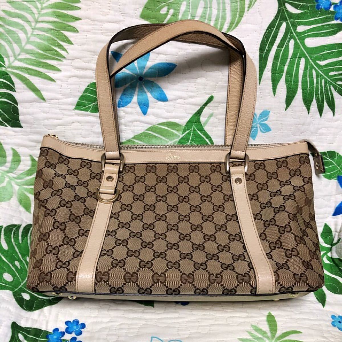 お値下げ！お早い方優先☆正規品☆GUCCI 素敵なベージュカラー☆ショルダー、トートバッグ