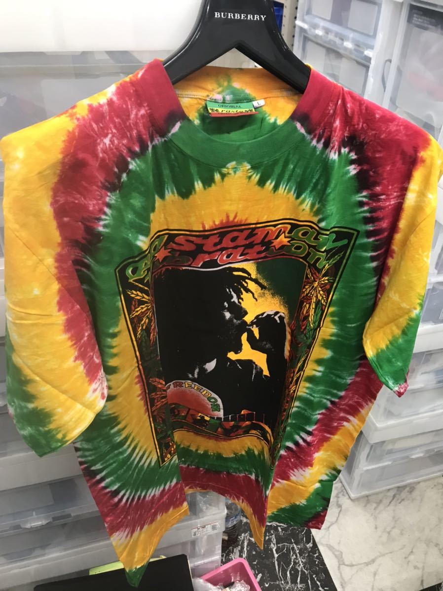 N3990【未使用】rasta ボブ・マーリー　レゲエ　Tシャツ　サイズL_画像2