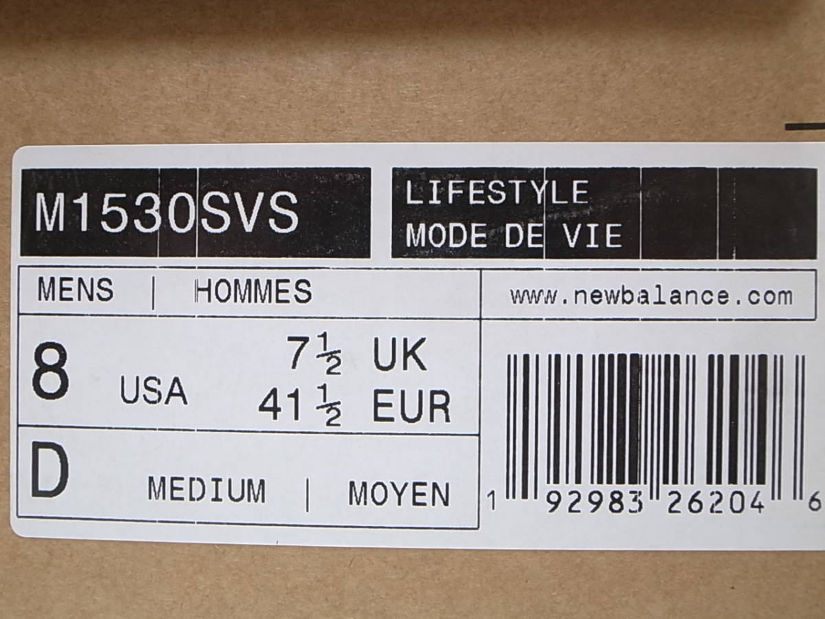 送料無料 即決】NEW BALANCE UK製 M1530SVS 26cm US8 新品 M1500 30
