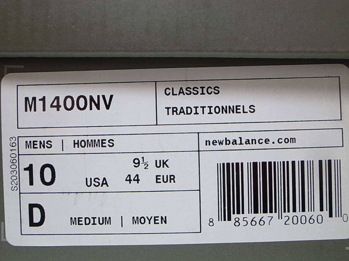 送料無料 即決】J.CREW x NEW BALANCE 2020年 USA製 M1400NV 28cm US10