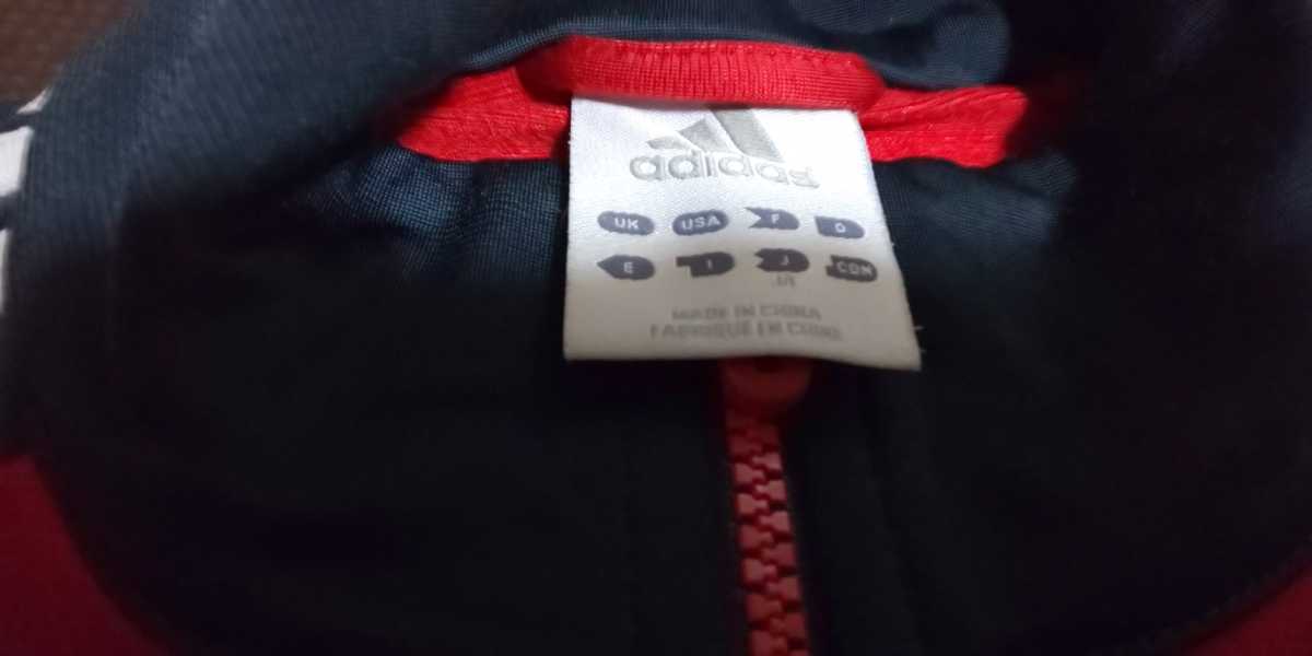  super-beauty goods adidas red, dark blue, Logo, line white warmer stretch tops size M
