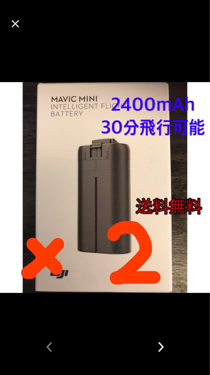 Mavic mini 、DJI mini2 用　2400mAh バッテリー　×2