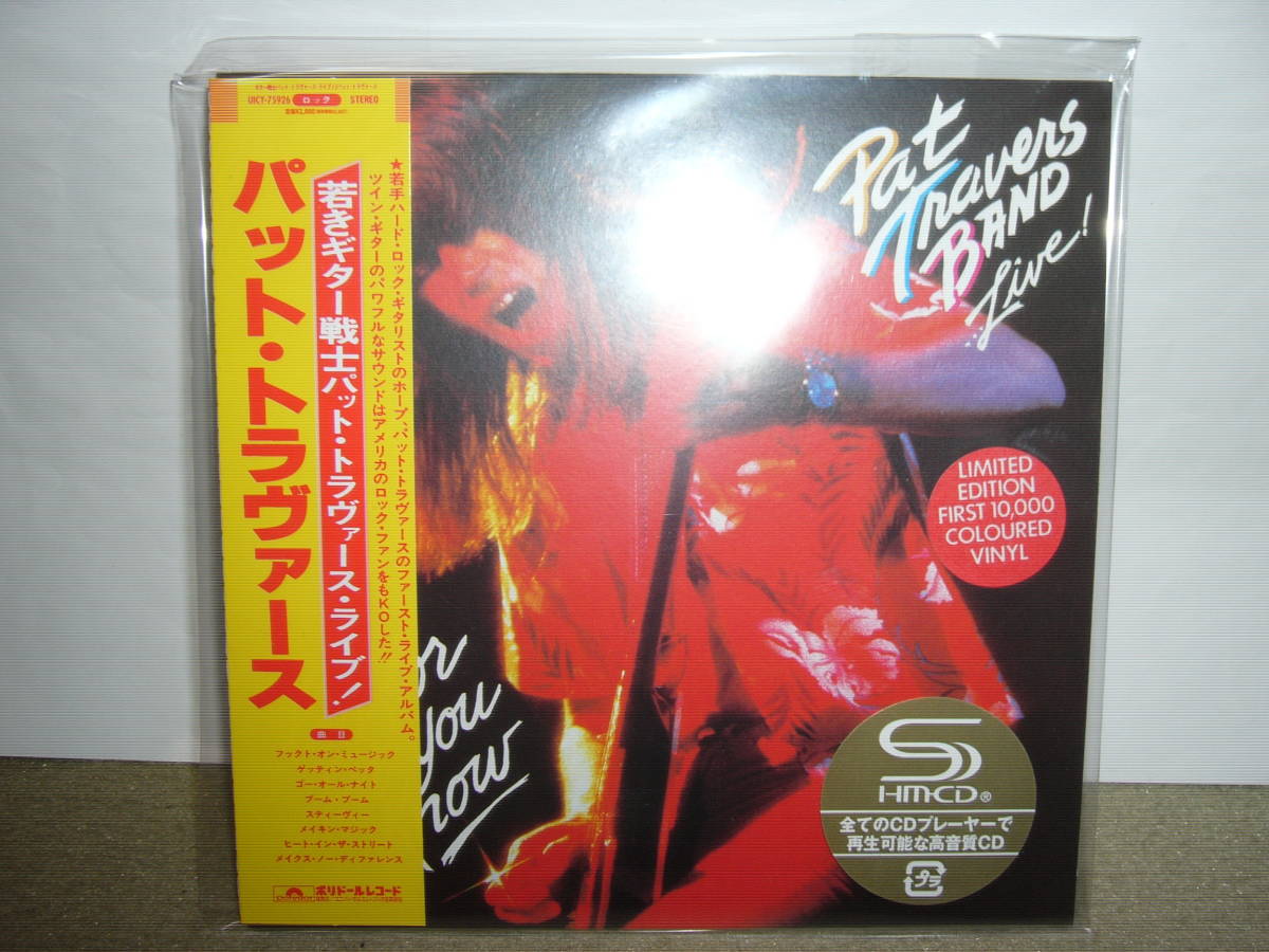  all . period Pat Travers Band name hand ... live large . work [Live! Go for What You Know] Japan . self li master paper jacket SHM-CD specification record unopened new goods.