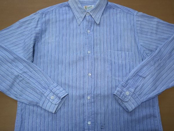 1910s 10s ~THE GUSTRITE BROAD CLOTH SHIRT ブロードクロス 生地 ビンテージ フェイク プルオーバー シャツ マチ付 14 1/2 S // WABASH Mサイズ
