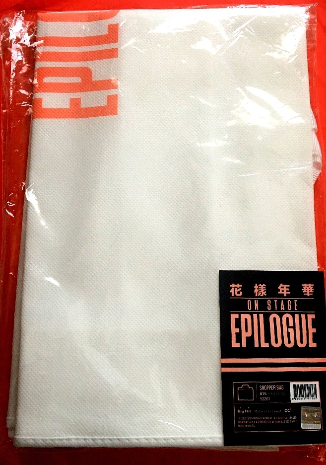 防弾少年団 BTS 花様年華 ON STAGE EPILOGUE 公式 グッズ SHOPPER BAG ショッパーバッグ 貴重 ジョングク V ジミン J-HOPE JIN SUGA RM_ショッパーバッグは未使用品です
