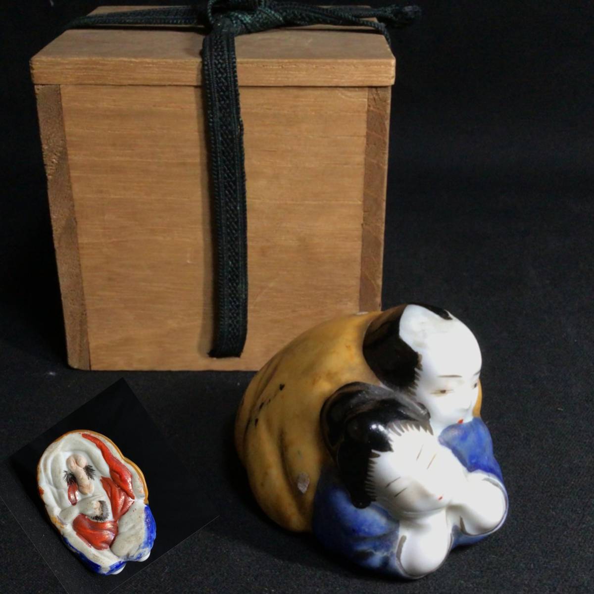  Kutani shunga doll gloss doll * pillow . ukiyoe .. beauty picture gloss book