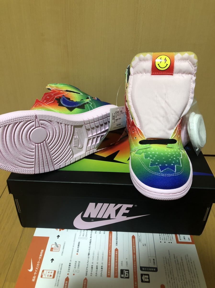 【新品】26.5cm NIKE AIR JORDAN 1 RETRO HIGH OG J Balvin ナイキ エア ジョーダン 1 バルヴィン バルビン マルチカラー_画像4