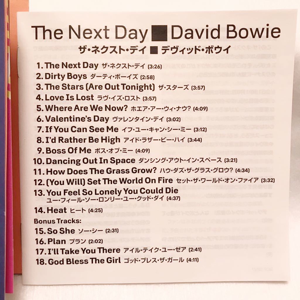 DAVID BOWIE - THE NEXT DAY デヴィッド・ボウイ 国内盤 日本語解説付　CD _ (R1)_画像2