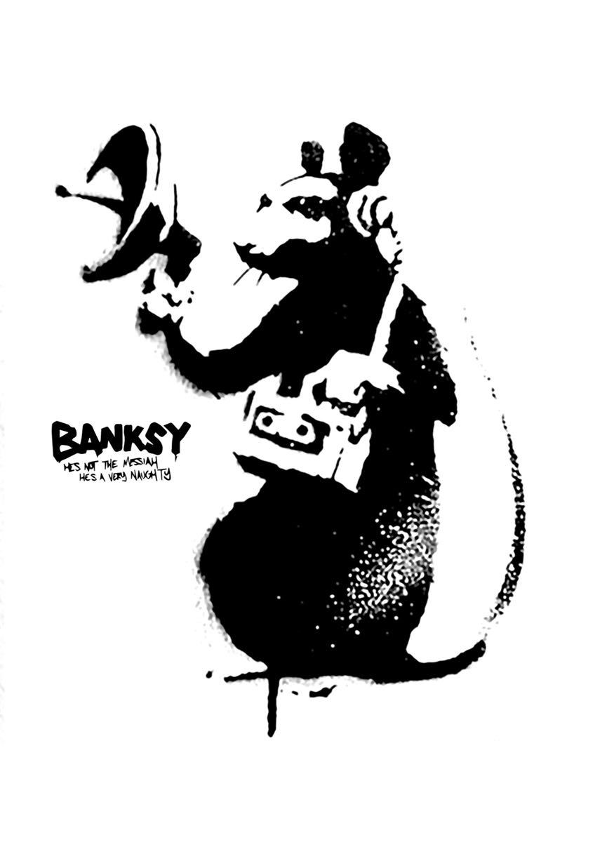 新品 大きい オーバーサイズ XXL XXXL 対応 バンクシー BANKSY マウス ネズミ ラット パラボラ マイク 録音 ビッグ パーカー Tシャツ ロンT_画像4