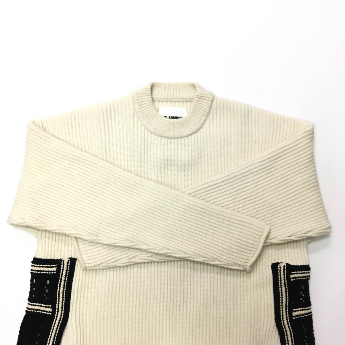 新品 SS21 サイズ50 JIL SANDER 手編みパッチ オーバーサイズ ニット