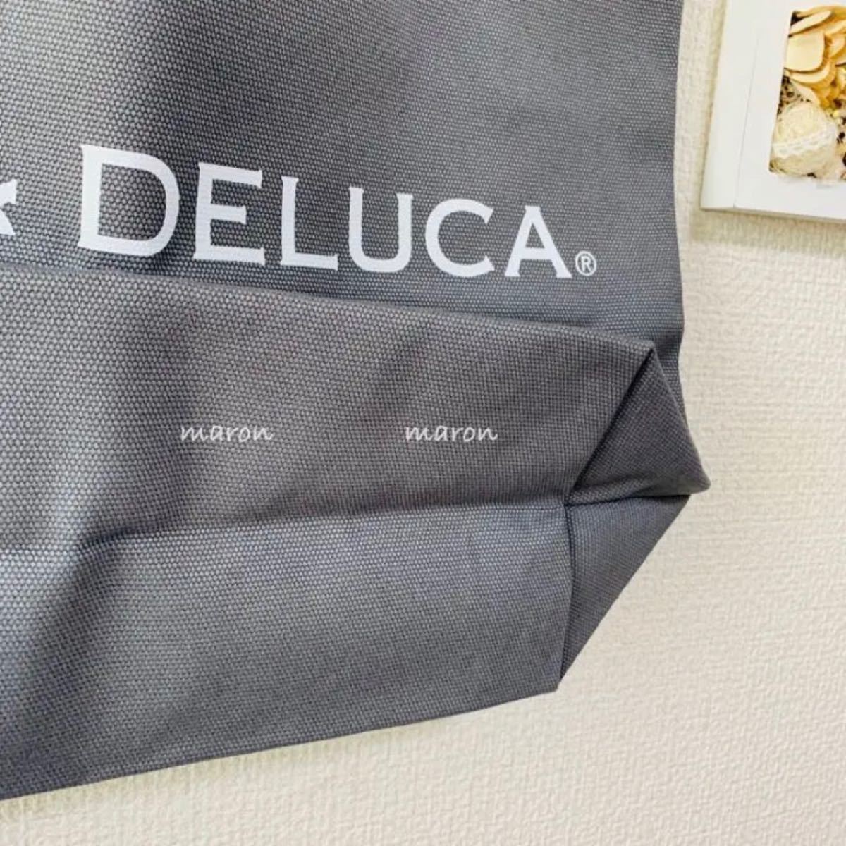 Ｌサイズグレー DEAN&DELUCA トートバッグエコバッグショッピングバッグ