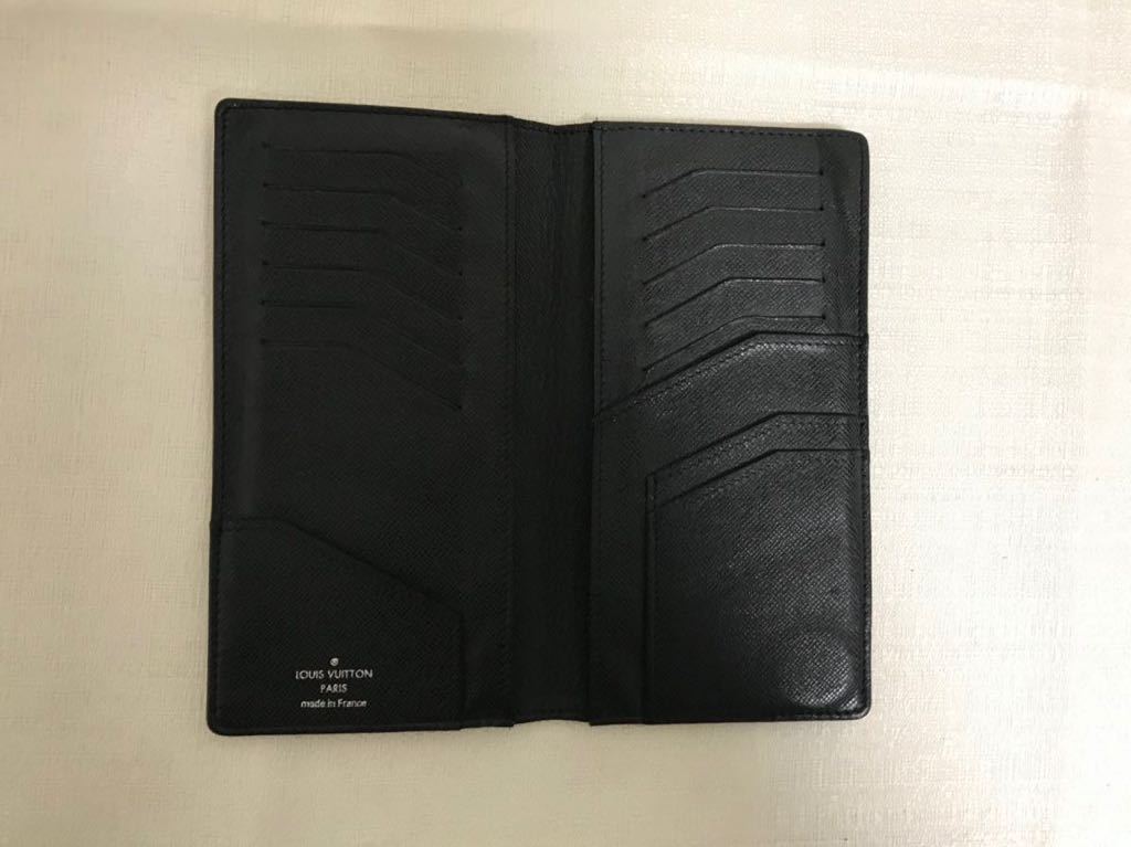 本物ルイヴィトンLOUISVUITTON本革レザータイガ長財布サイフ札入れ黒