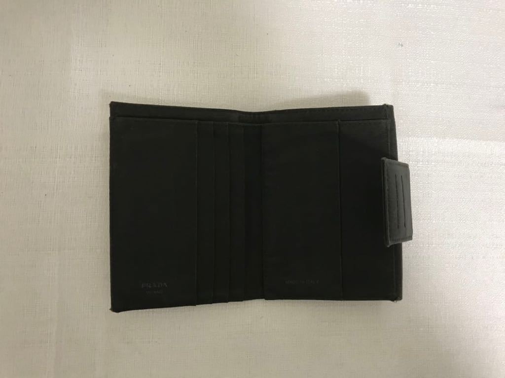 本物プラダPRADA本ナイロン二つ折りミニコンパクト財布サイフ札入れ