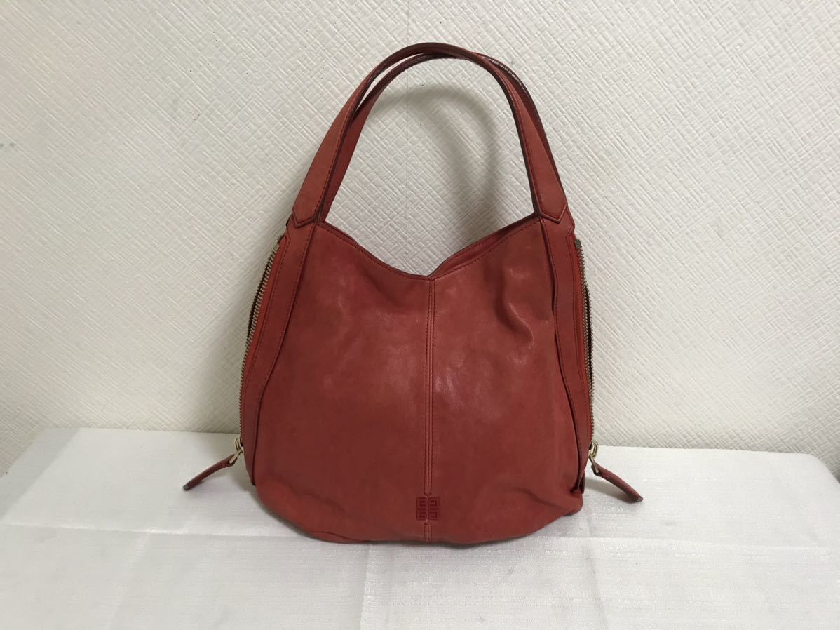 注目 本物ジバンシイGIVENCHY本革オールレザートートビジネスバッグ